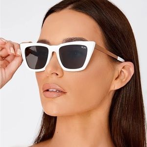 Quay | “Don’t @ Me” Sunglasses in White